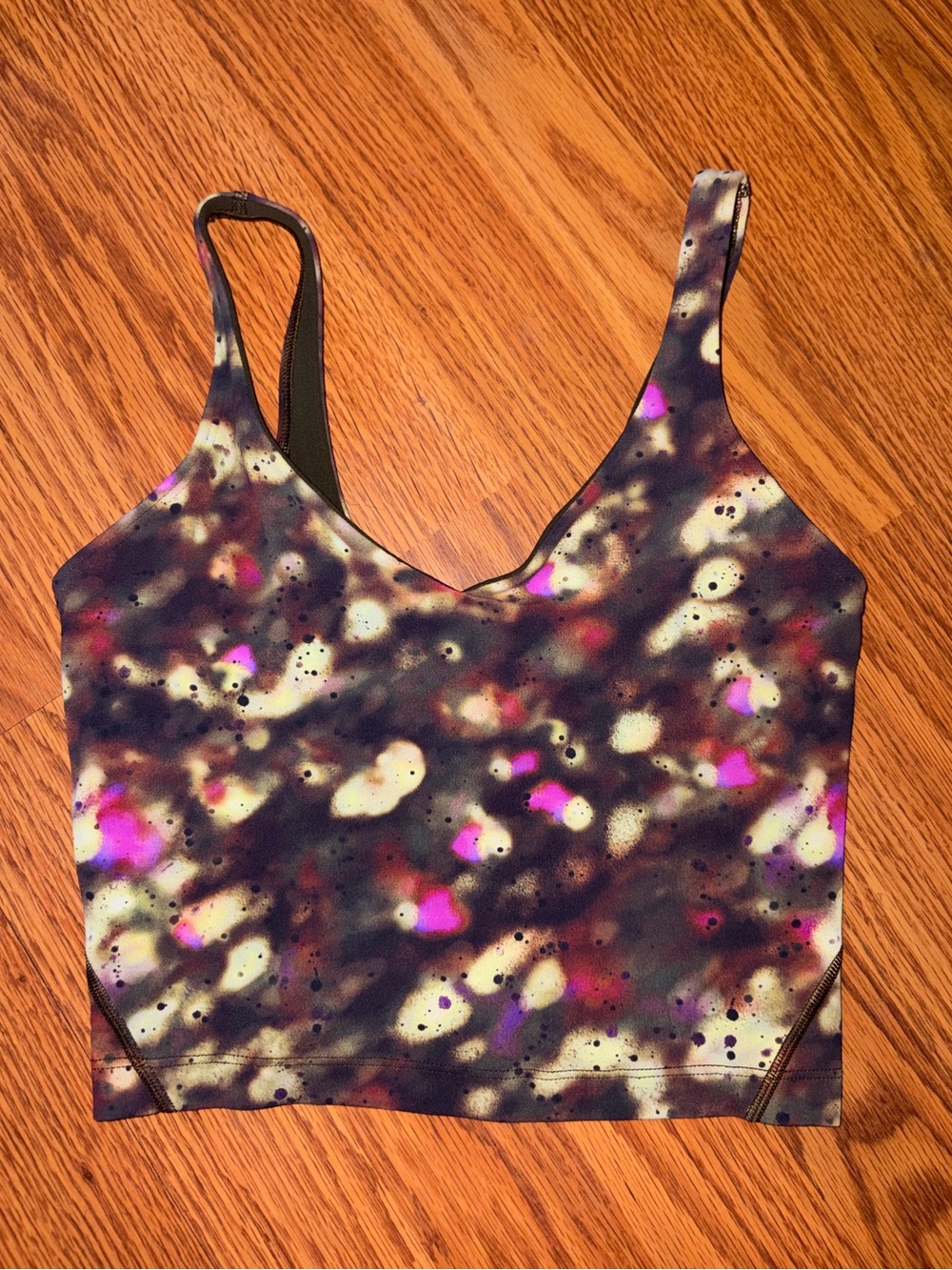 lululemon athletica Purple Multi Abstract Crop Tank
